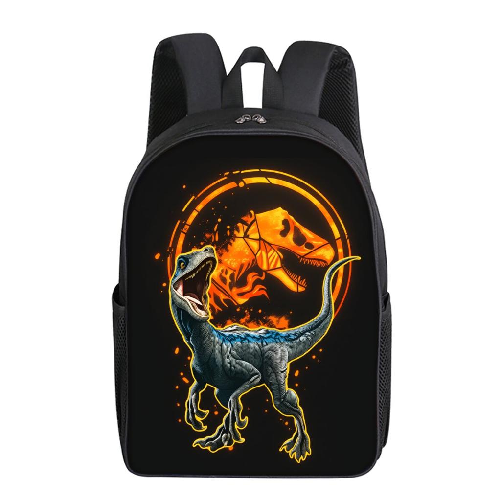 Simple Style Dinosaur Print Single Layer Backpack for Boys/Girls Children Best Gifts 2D Flat Cartoon School Bags