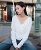 ROSEFRANTZ Wrap Shirring Hood Long Sleeve [Ivory]