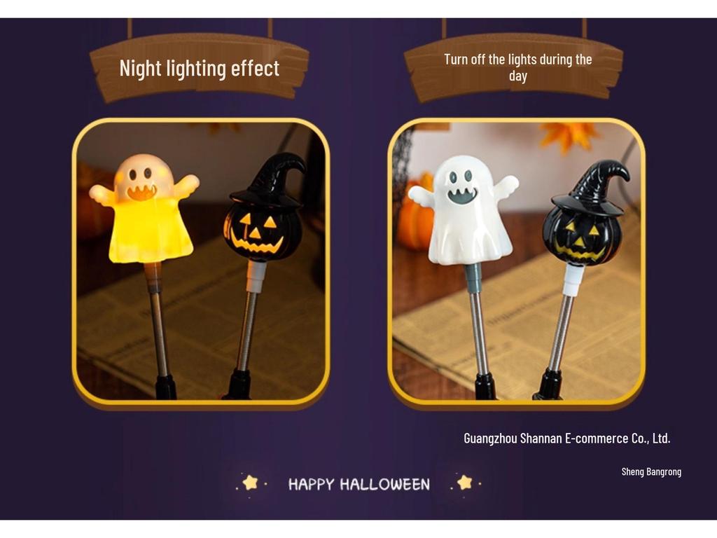 Light-Up Halloween Pumpkin Lantern Stick - Children's Dress-Up and Decor Toy
