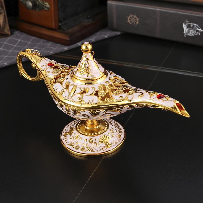 Sök banner magisk lampa medium 21 * 11 kreativ prydnad önskelampa metall hemdekoration inflyttningsdekoration present
