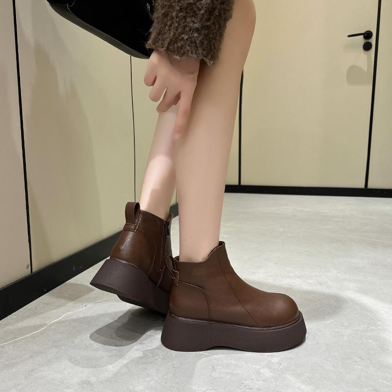2025 new Martin boots women's British style platform short boots small retro versatile spring and autumn single boots winter