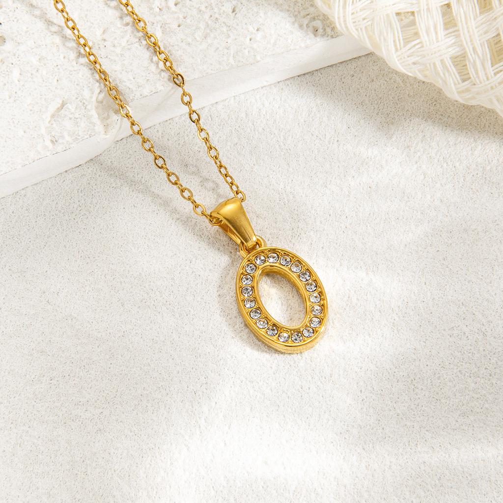 1pc Fashion Shining A-Z Letter Pendant Charm Necklace 26 Initial Alphabet Name Clavicle Chain Party Valentine's Day Jewelry Gift