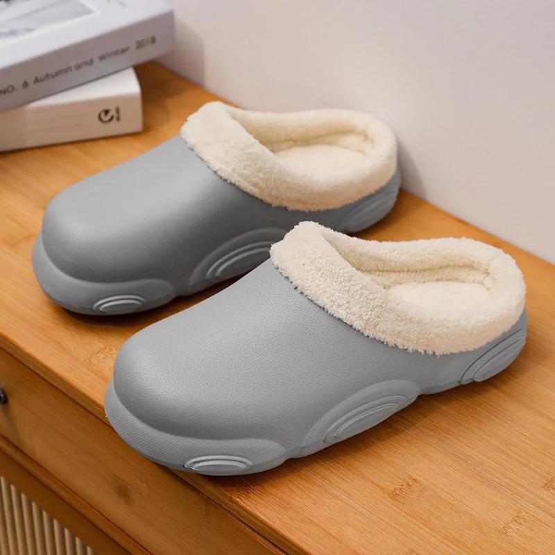 Hausschuhe für Herren, weiche und bequeme Schuhe für Herren, wasserdicht, rutschfest, dicke Sohle, zusätzliche Baumwolle, verschleißfeste Hausschuhe