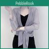 Longsleeved Nylon 1 Lace Pc Cane Loose Thin Shawl Outside The Ladies Sunscreen Shirt Summer Short Jacket Tops Pearlized Ice Silk Cardigan Lace Coats