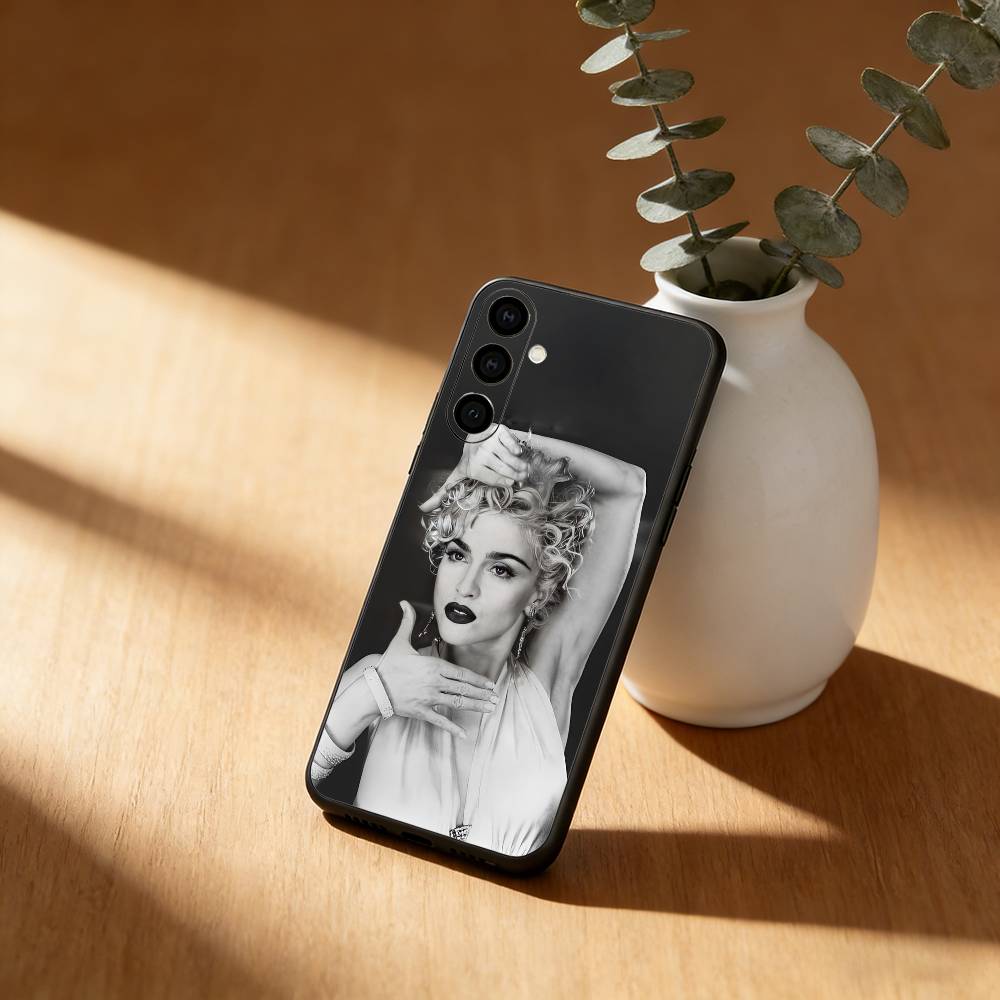 Queen of Pop M-Madonna Phone Case For Samsung GalaxyA13,21s,22,31,32,52,53,71,72,73,Soft Black Cover