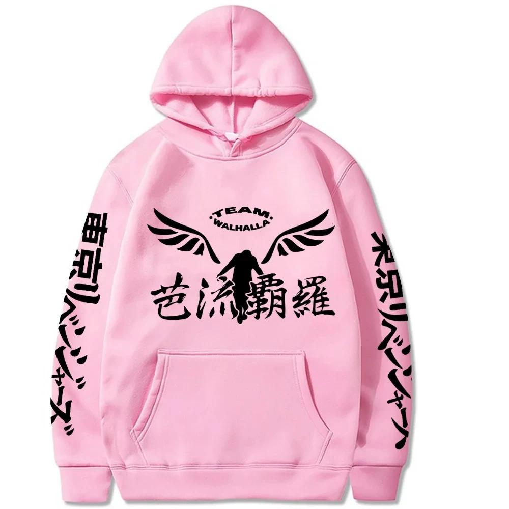 Autumn and Winter Anime Gambar Valhalla Logo Printed Hoodie Neutral Fashion Sports and Leisure Street Wear Pure Cotton Hoodie