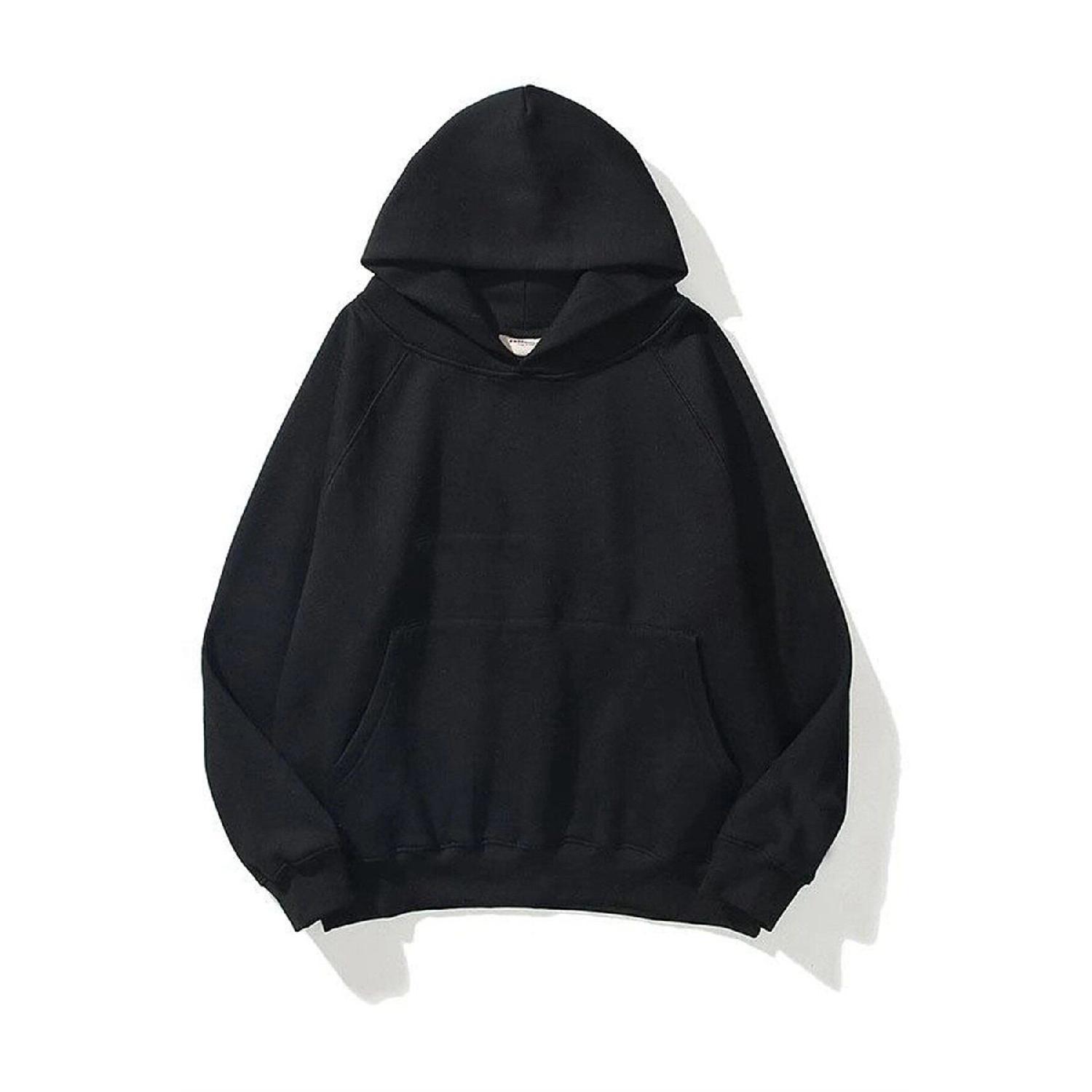 

Unisex Black Basic Sweatshirt Hoodie XS/S