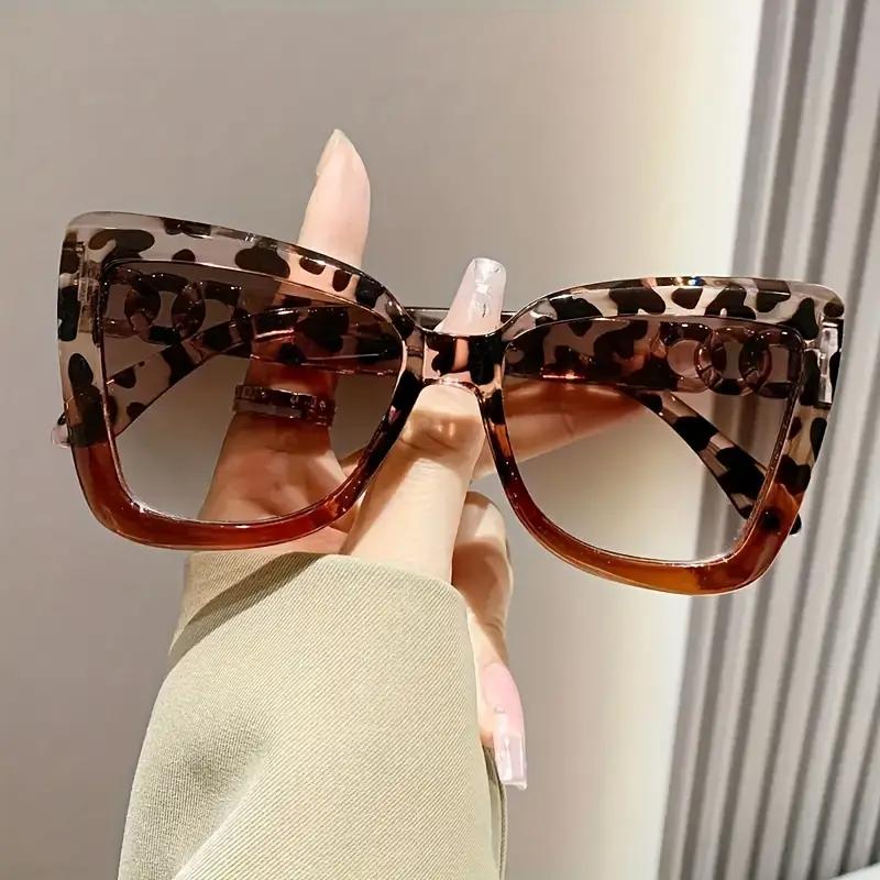 

1PC Unisex Fashion Cat-eye Glasses - Classic Trend, Durable PC Frame, Unique Style, Perfect for Beach and Party