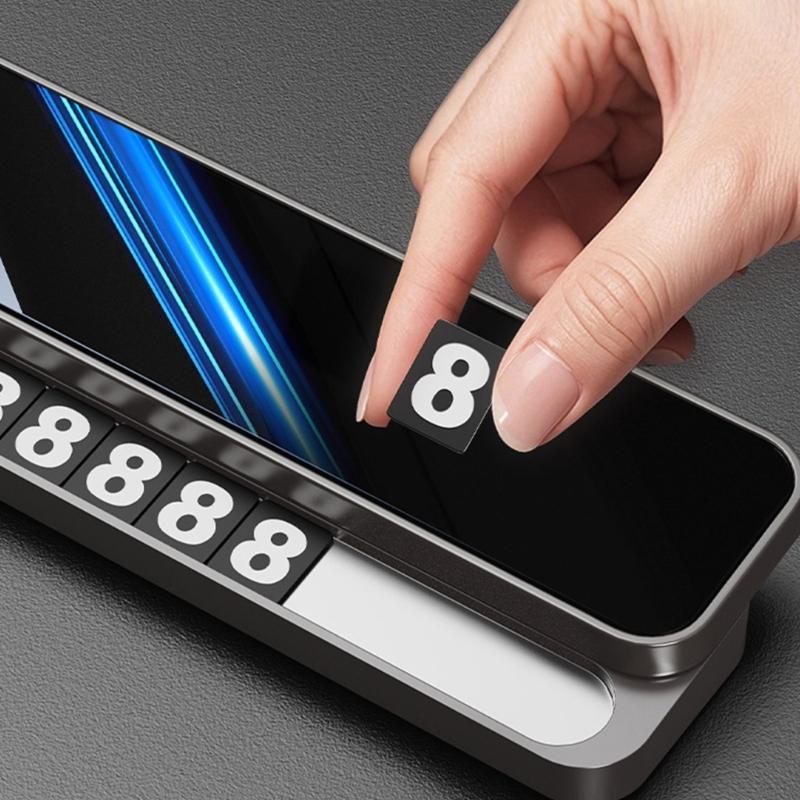Accessorio Auto Adesivo Targa Parcheggio Temporaneo per Auto Cruscotto Auto Targa Numero di Telefono Targa Nascondi Numero di Telefono