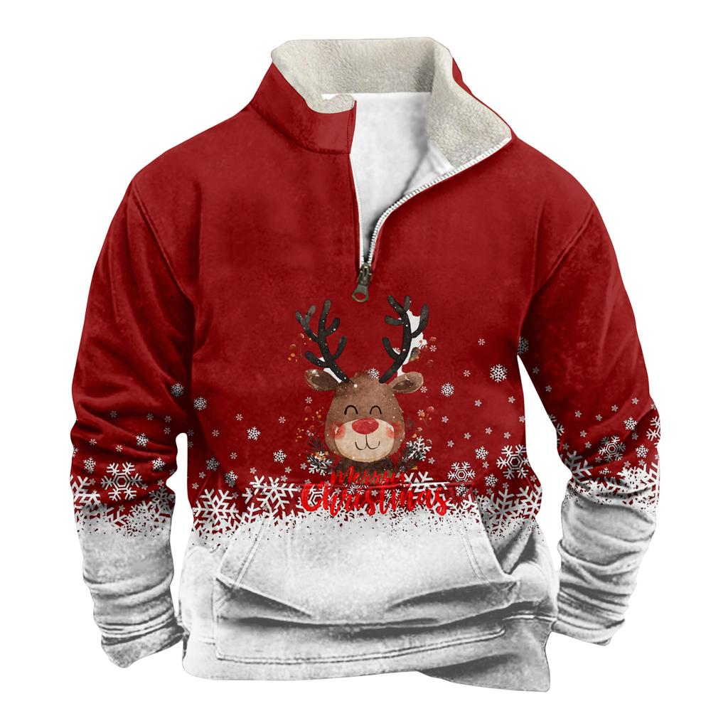 Frühlings- und Herren-Sweatshirt mit Stehkragen ist ein lässiges Outdoor-Pullover-Oberteil