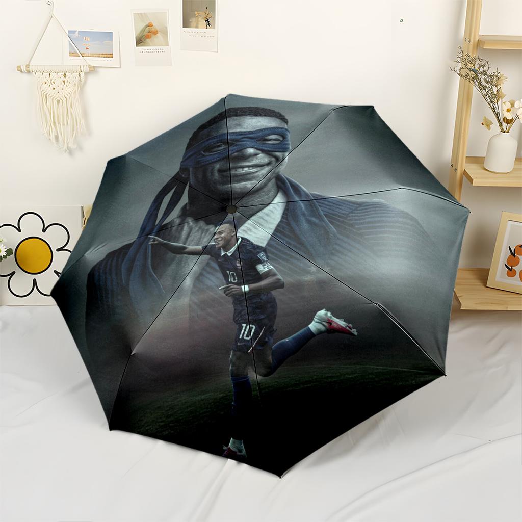 Mbappé Portable Automatic Umbrella with 8-Rib Foldable Design Perfect for Outdoor Adventures Elegant Umbrella