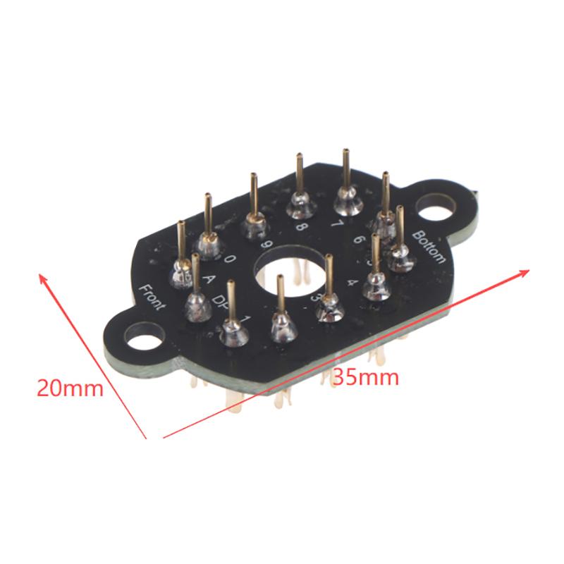 1/4Pcs 12Pin Ceramic Nixie Tube Holder Socket In-12 Glow Tube Socket Tube Holder In12