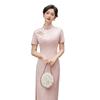Pink cheongsam summer women's daily young spring and summer temperament retro Republic of China style new Chinese style improved cheongsam