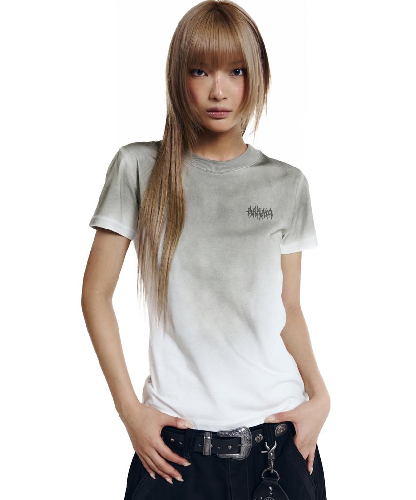 AAKAM Dirty Spray Bone Half Top (White)