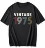 cotton  100% Men's And Women's Birthday Short Sleeve T-Shirt Digital Print 1960-1999 Pattern Congratulating Letter Tee Birthday