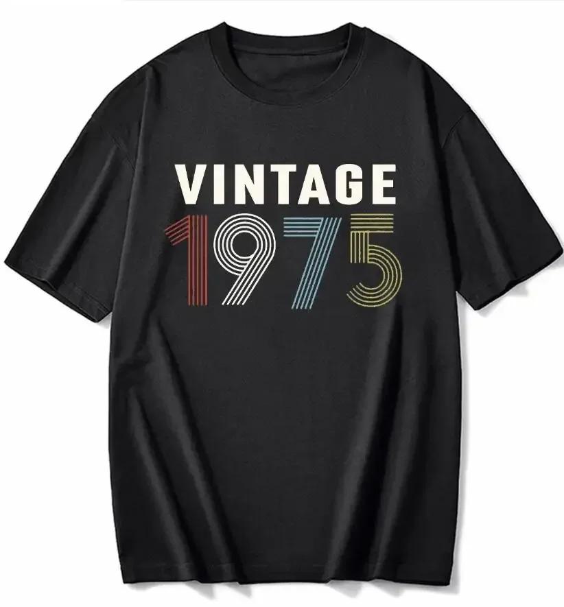 cotton 100% Men's And Women's Birthday Short Sleeve T-Shirt Digital Print 1960-1999 Pattern Congratulating Letter Tee Birthday