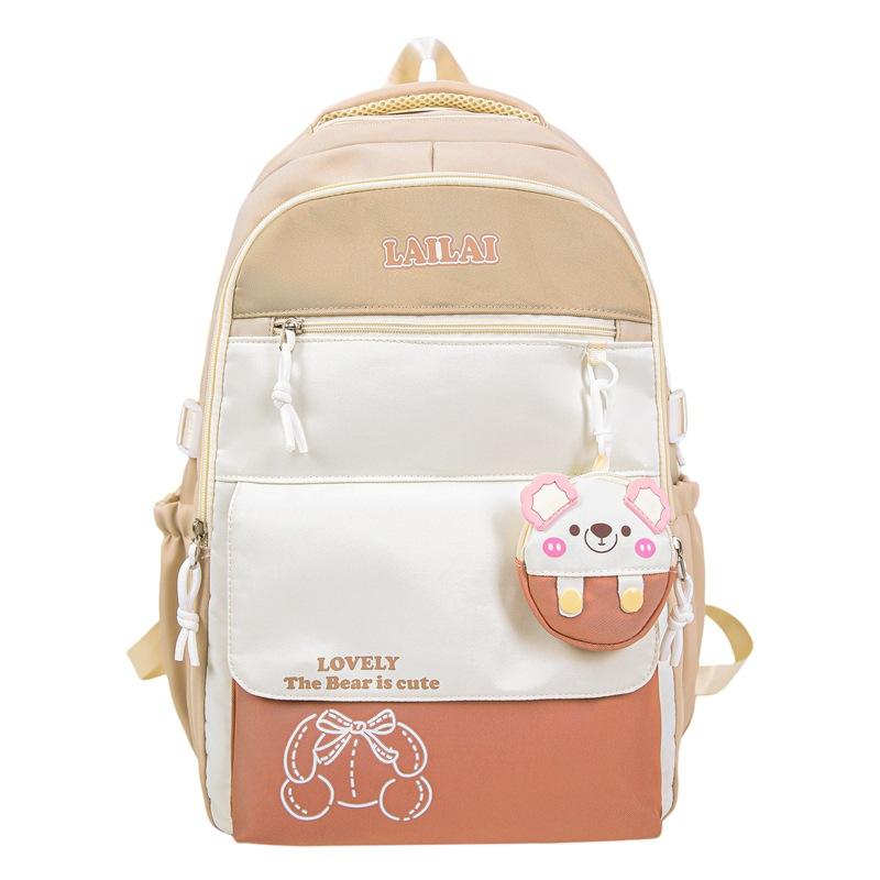 Japanese girl versatile high-value new large-capacity men's and women's small fresh ins durable multi-functional backpack