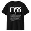 Horoscope Symbols Astrology Sign Top 10 Rules Of Leo T-Shirt Summer  Cotton T Shirts For Men Novelty Casual Tee Shirt Funny Tees
