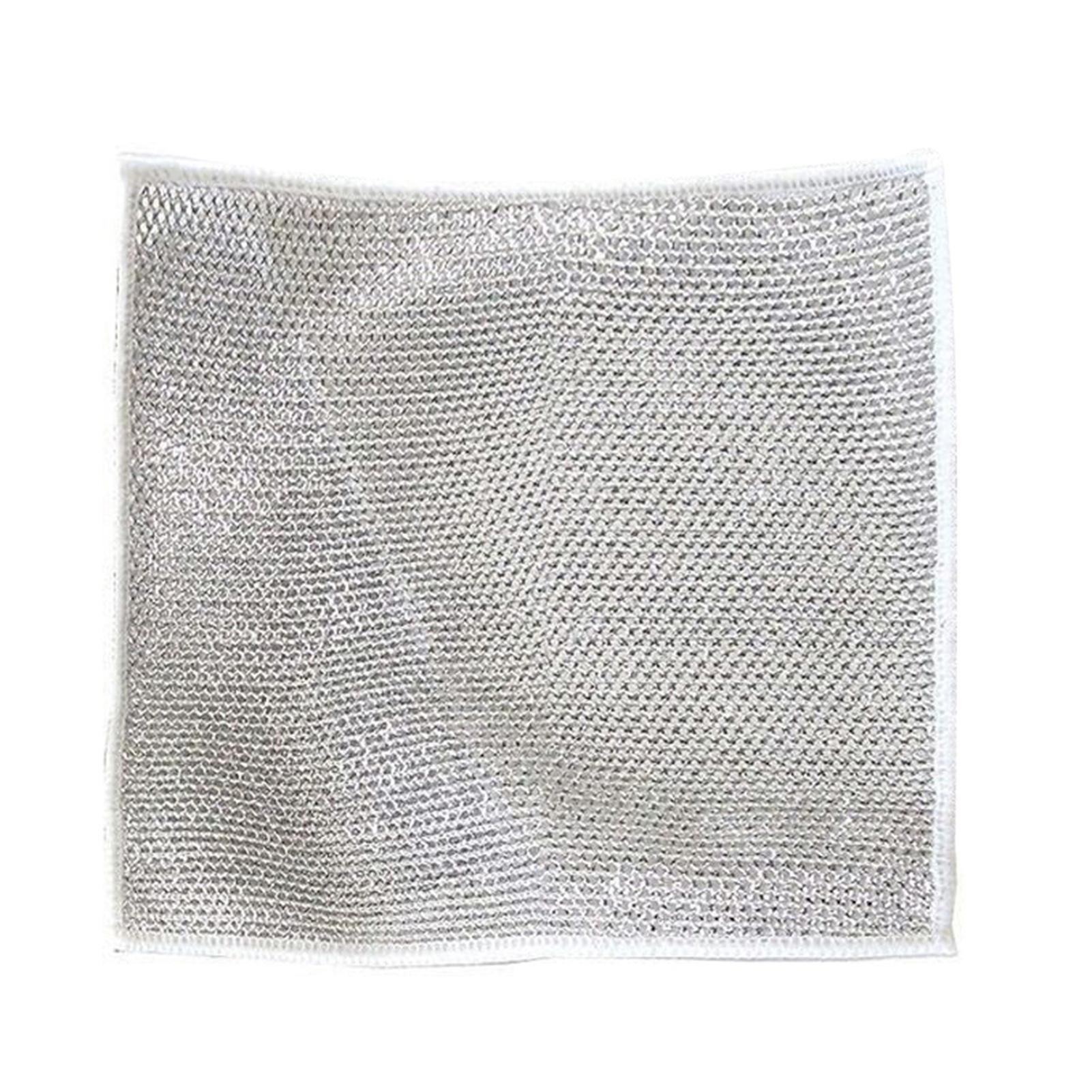 

1/3/5 шт. Стальная проволочная салфетка для мытья посуды, двухслойная, безмасляная, из сверхтонкого волокна, тряпка для мытья кухонных кастрюль, чистящая салфетка для сковороды 3pcs