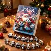 Christmas Countdown Calendar Panda Advent Calendars 2026, 2D Acrylic Cute Hanging Ornaments for Themed Party Favors Xmas Tree, 24 Days Calendar, Gifts
