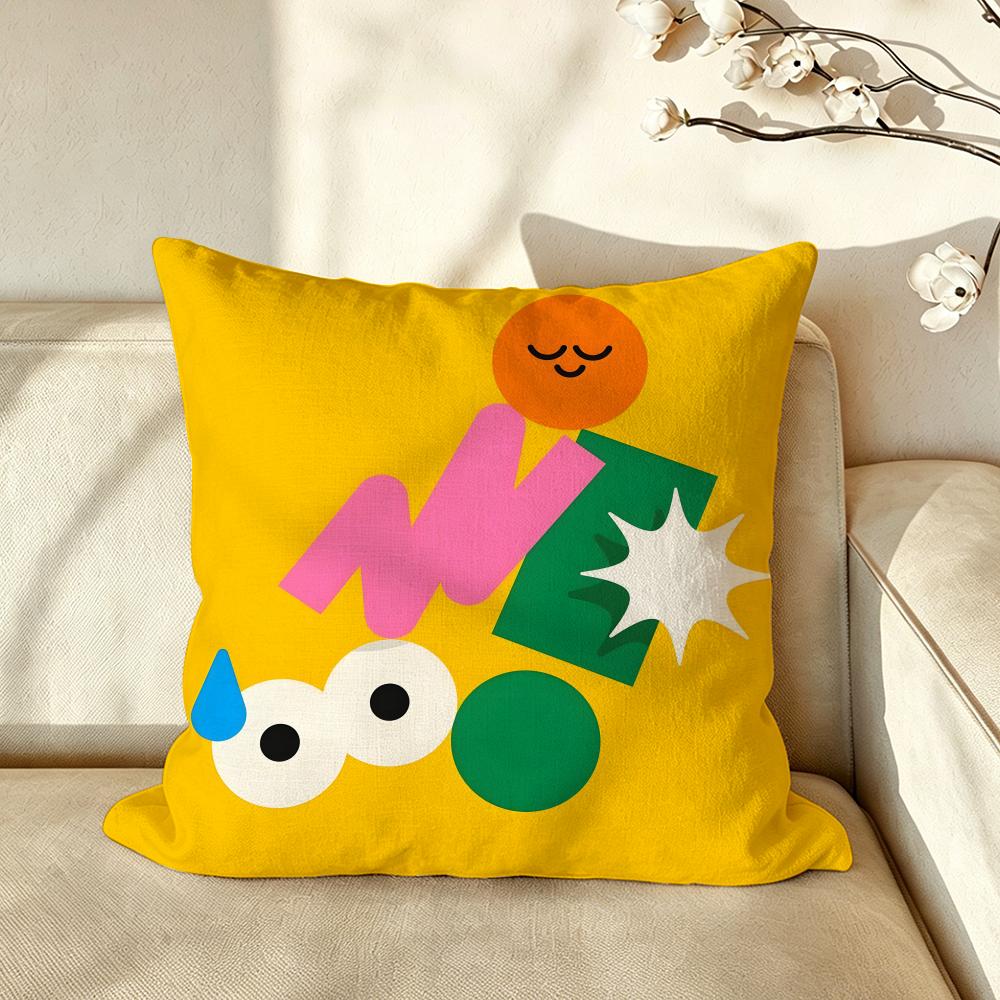 Art HHeadspace Cushion Cover Pillow Case Antidustmite Pillowcase Silky Short Plush Sofa Cushion Cover hot