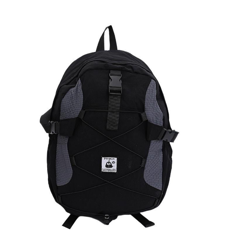Schoolbag1011 New Outdoor Double Shoulder Crossbody Bag Travel Light Hiking Single Shoulder Backpack Women's Large Capacity School Bag Men's