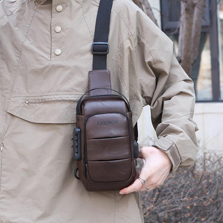 2025 Motorcycle Bag Single Shoulder Crossbody Chest Bag Men's Mobile Phone Bag Certificate Bag USB Anti-theft
