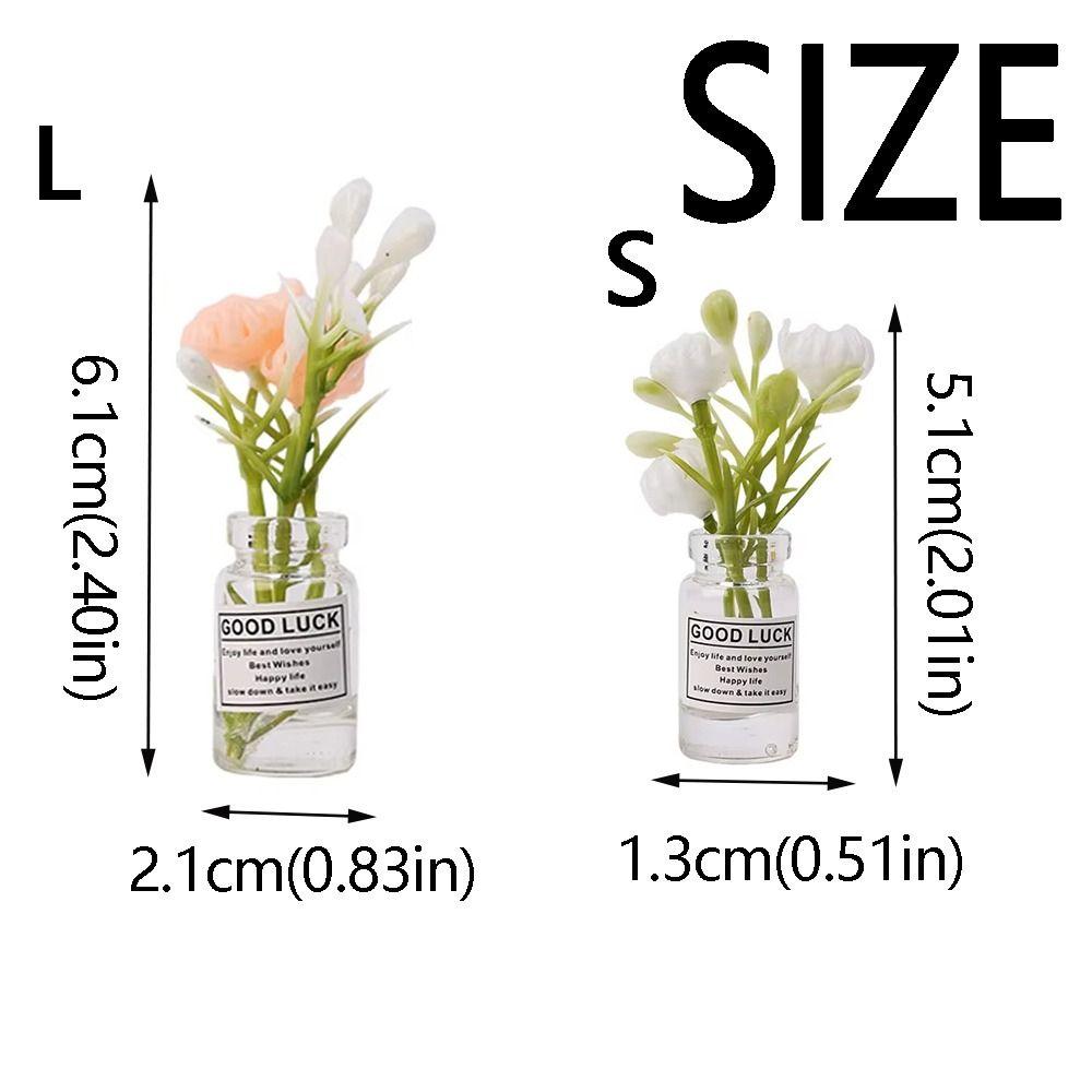 8Pcs Creative Mini Vase Magnets Handmade Cute Refrigerator Magnets  Office Decoration