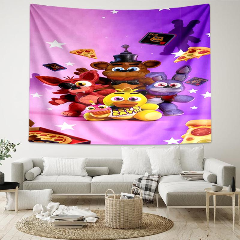 Five Nights Party Tapestry, Unique Design Tapestry, Wall Decor for Bedroom,Livingroom, Playroom,Heartwarming Fan Holiday Gifts