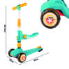 Three-Wheeled Scooter With Seat For Children 2 In 1, Adjustable Brake