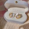Hypoallergenic Resin Pearl Earrings for Women, Small Cute Gold Artificial Pearl, Delicate Daily/Work/Party Jewelry Gift