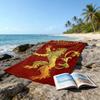 1pc Football Team (13) Beach Towel, Beach and Seaside Swimming Pool Equipment, Fashion Pattern, Rectangular, Travel Essentials
