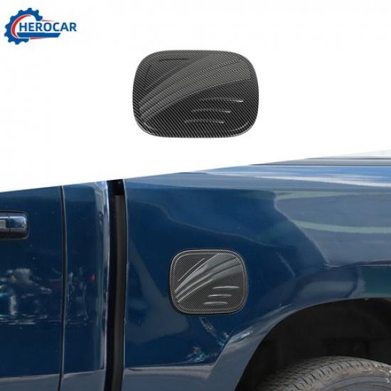 Fuel Filler Door Tank Cover Gas Cap Decor Trim Carbon Fiber For Dodge RAM 18+