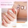 Champagne Cat Eye Gel Nail Polish - Whitening Manicure for Autumn/Winter