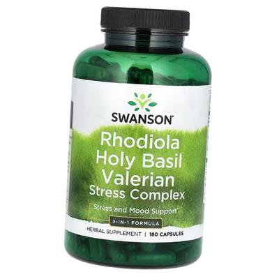 Stress Complex, Rhodiola Holy Basil Valerian Stress Complex, 180caps (71280334)