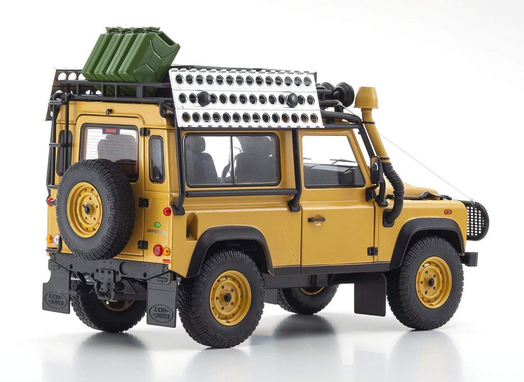 Kyosho Original Scale Land Rover Defender 90 Yellow Finished Product 1/18