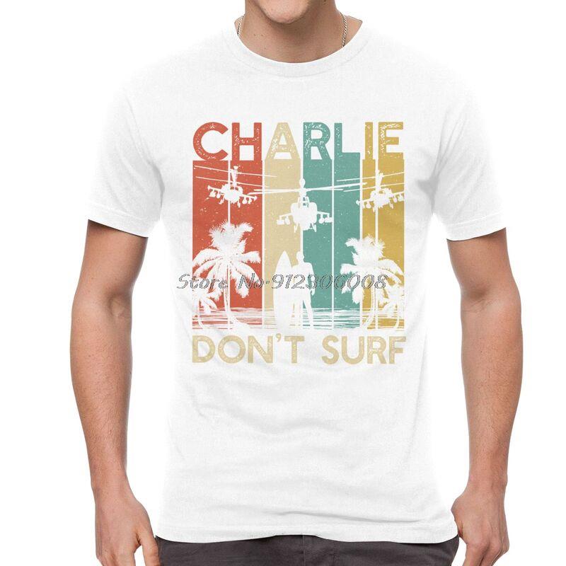 Charlie Dont Surf T-Shirt Herren Grafik T-Shirt Baumwolle Militär Vietnamkrieg Apocalypse Now T-Shirt Urbanes Tee Top Streetwear