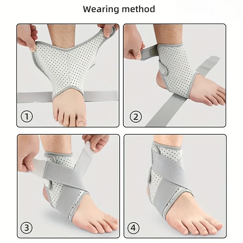 1PC Lightweight and Highly Elastic Ankle Sprain Recovery and Foot Support Gear Breathable Adjustable Velcro