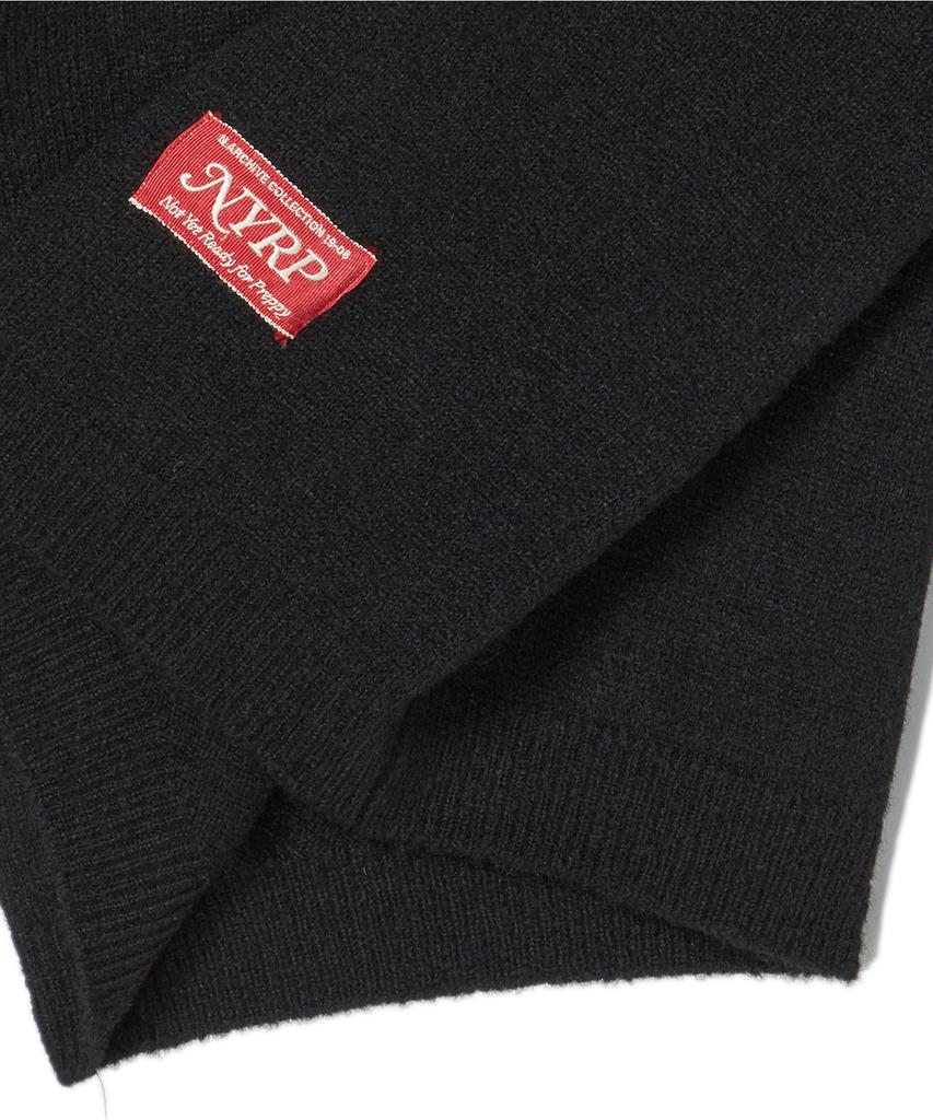 BEYOND CLOSET [Collection Line] Fuzzy Archive Rugby Knit Black