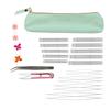 Beading Needle Kits for Jewellery Making Big Eye Beading Needle Needle Threaders Metal Thimble and Storage Tube/Bag
