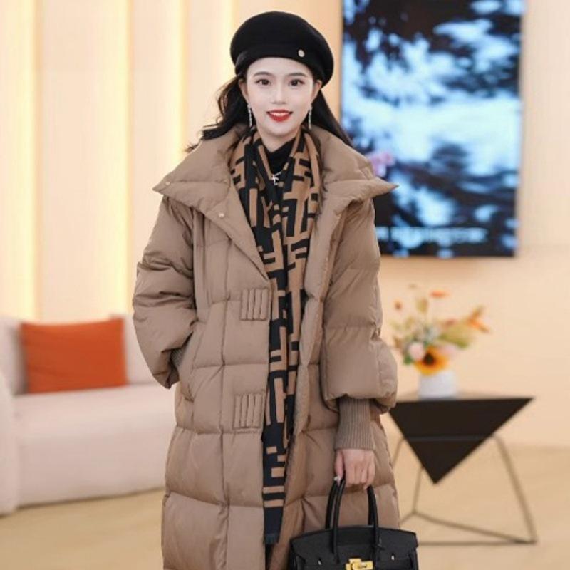 

New Style Women s Winter Mid-length Cotton Coat, Korean Style Loose Cotton Coat, Thickened Design, Western Style Cotton Coat XL