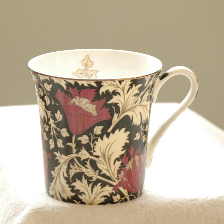 Bone China European Retro Ceramic Water Cup Personalized William Sea Anemone Dandelion Cup Creative Gift Milk Cup