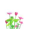 Aquatics Grass Flower Simulation Wedding Favors Plastic Artificial Lotus Fish Tank Ornament for Party