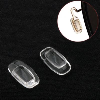 50Pairs(100pcs) 5.6x10.7mm Silicone Eyewear Glasses Nose Pads Eyeglasses Nose Pad Repair Accessory  Push In CY062