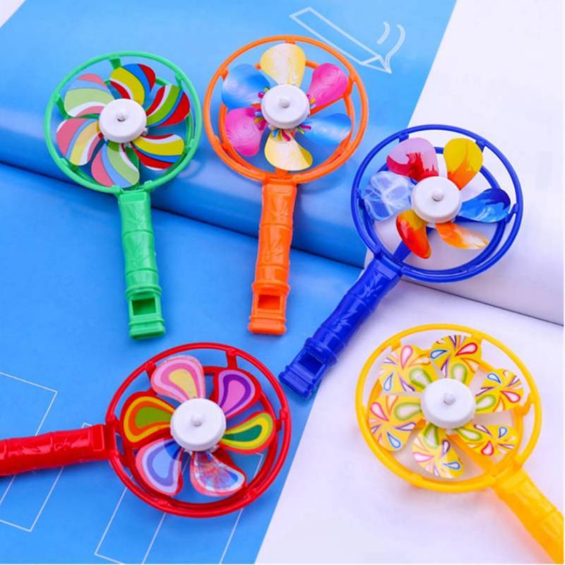 Classic Plastic Windmill Whistle Toy For Kids Outdoor Play And Gift Giving