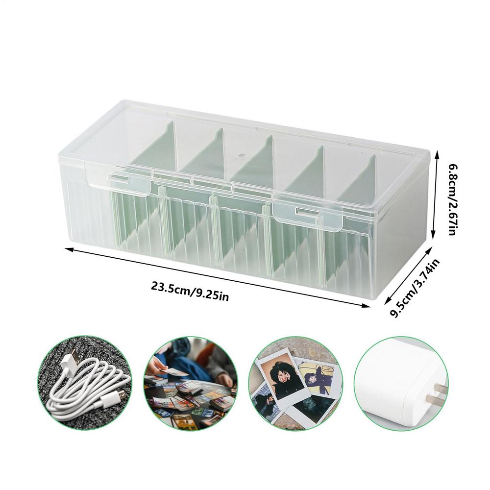 

Clear Plastic Compartmentalized Organizer Box Holds Game Cards Storage Box With Adjustable Divider Collection Box Organizer