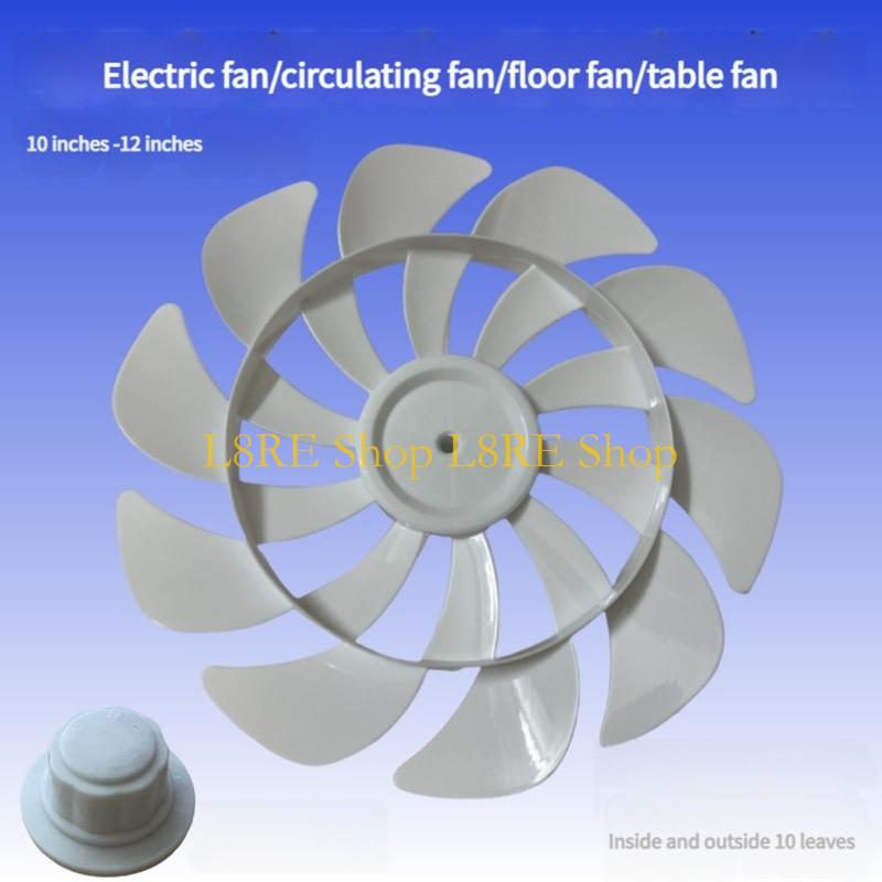 L8RE 10/12 Zoll Kunststoffventilator Universeller Haushalts-Standventilator Tischersatz Elektrischer Ventilatorteil Allgemeiner Ventilator