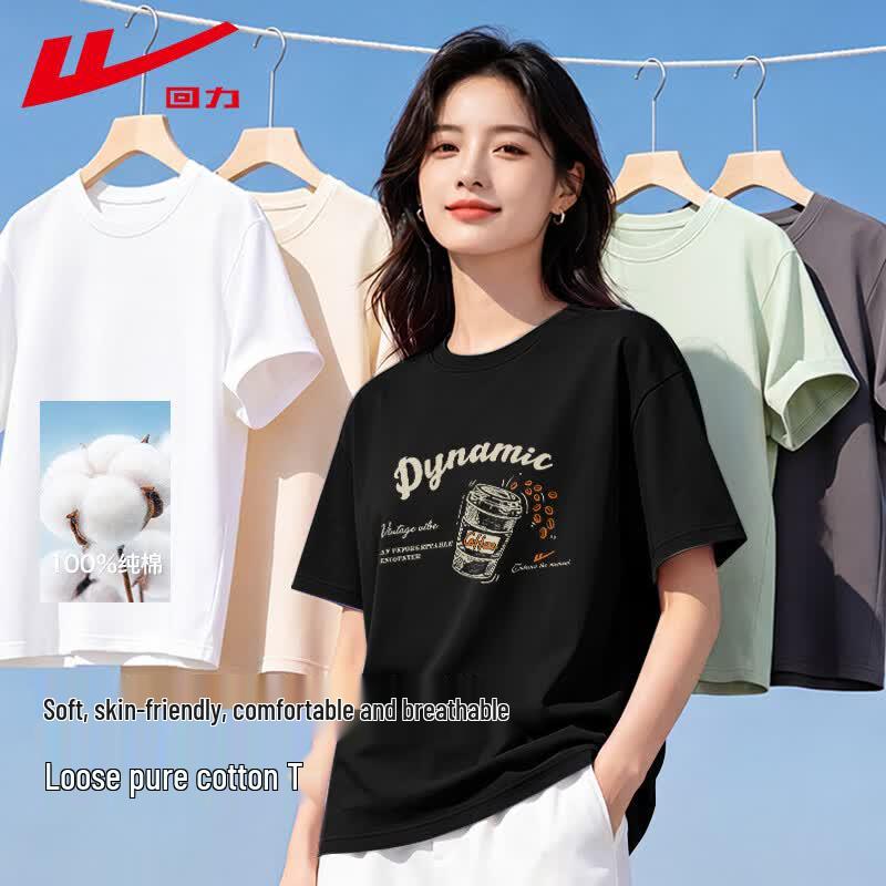 Warrior Women s Summer Loose Fit Cotton T-Shirt with Graphic Print XL