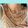 Böhmischer Stil Perlenkette mit handgefertigtem mehrlagigem Choker für Frauen
