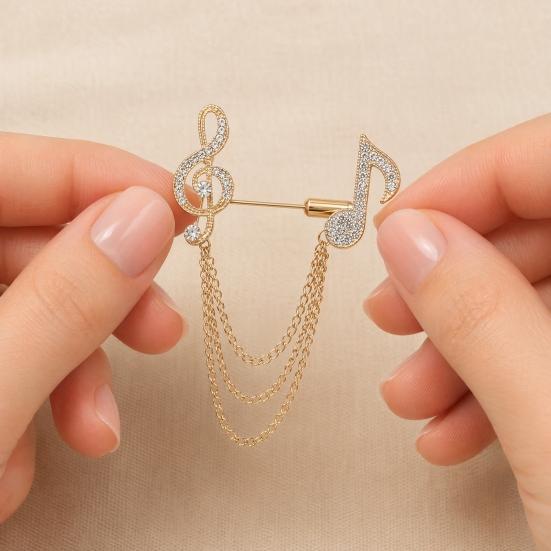 Broche para Mujer Clave de Sol Corchea Broche